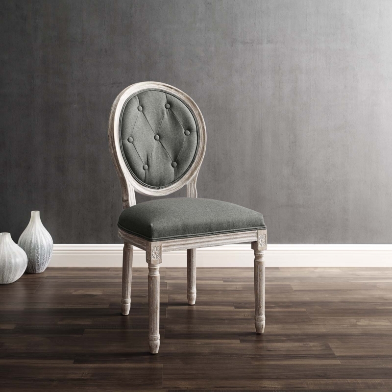 Oval Back Dining Side Chair with Performance Velvet Seat