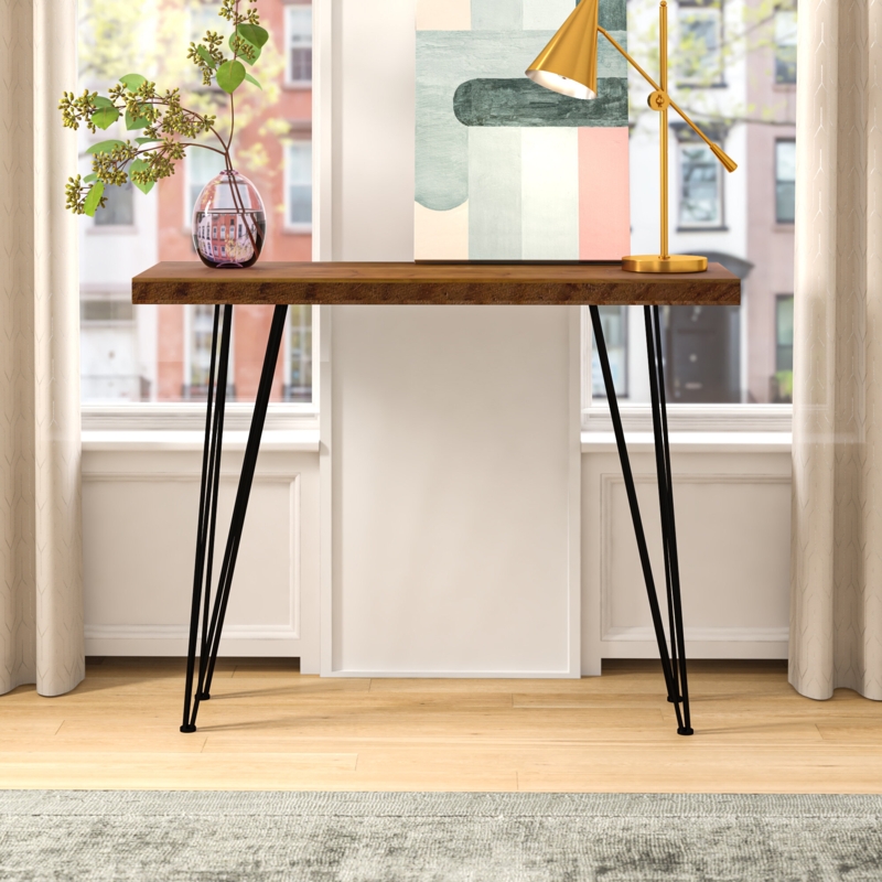 Rustic Console Table with Tripod Legs