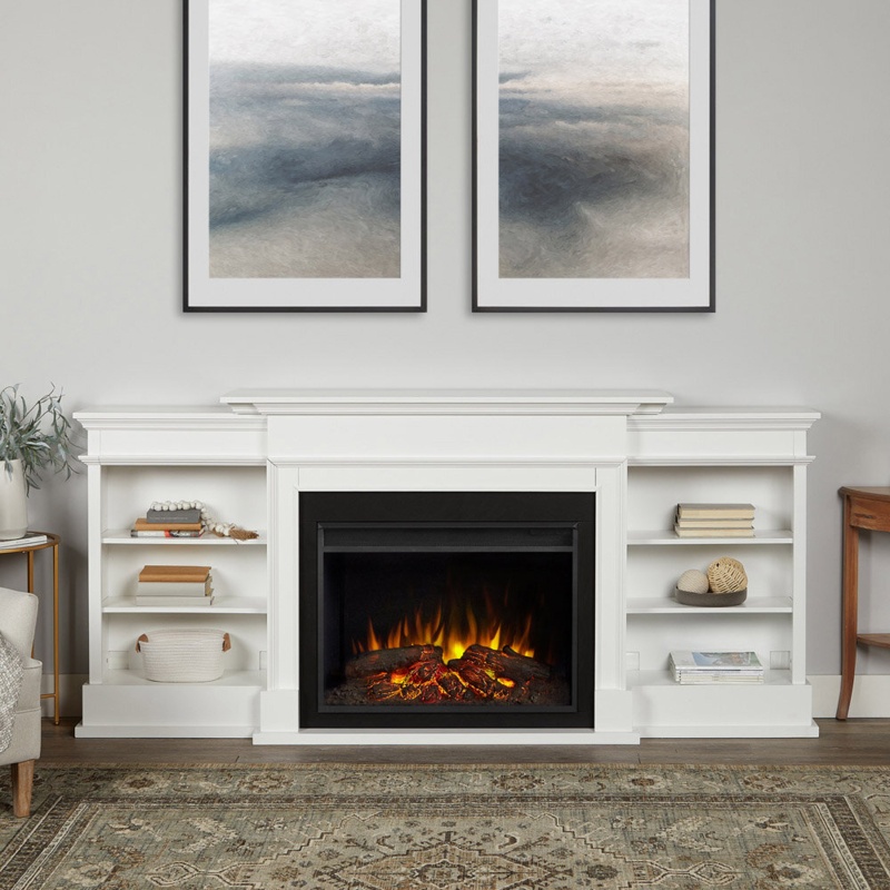Ashton Grand Media 92.38'' W Electric Fireplace