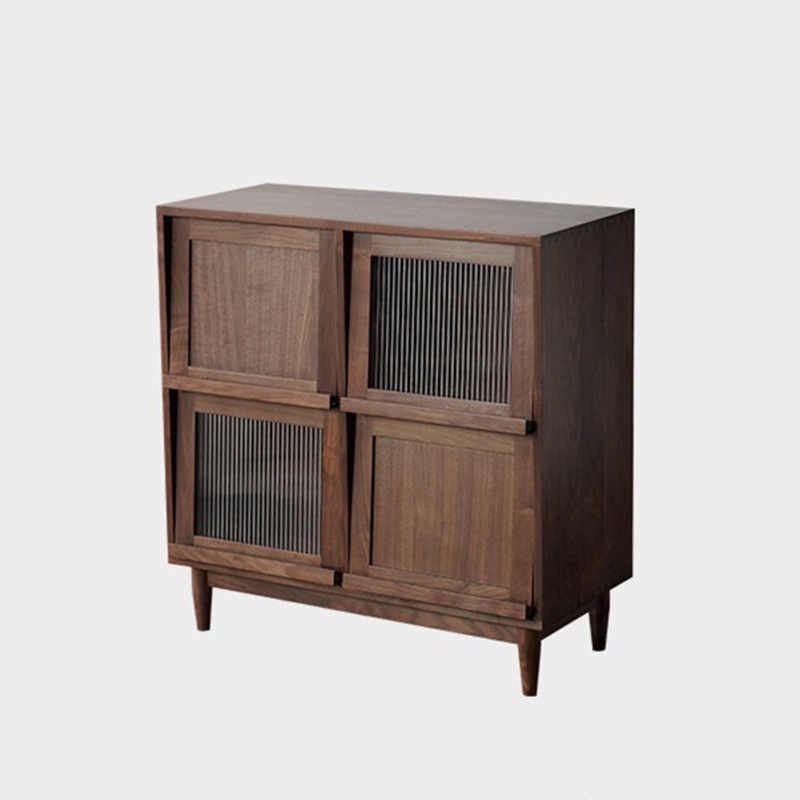 Solid Wood Panel Cabinet with Upturning Doors