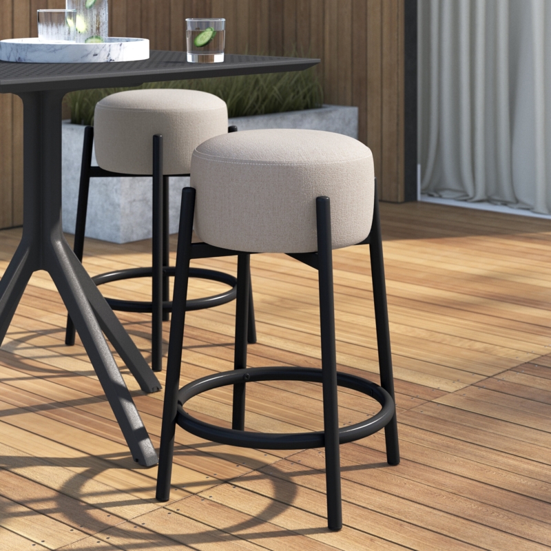 Contemporary Pouf-Inspired Stools Set