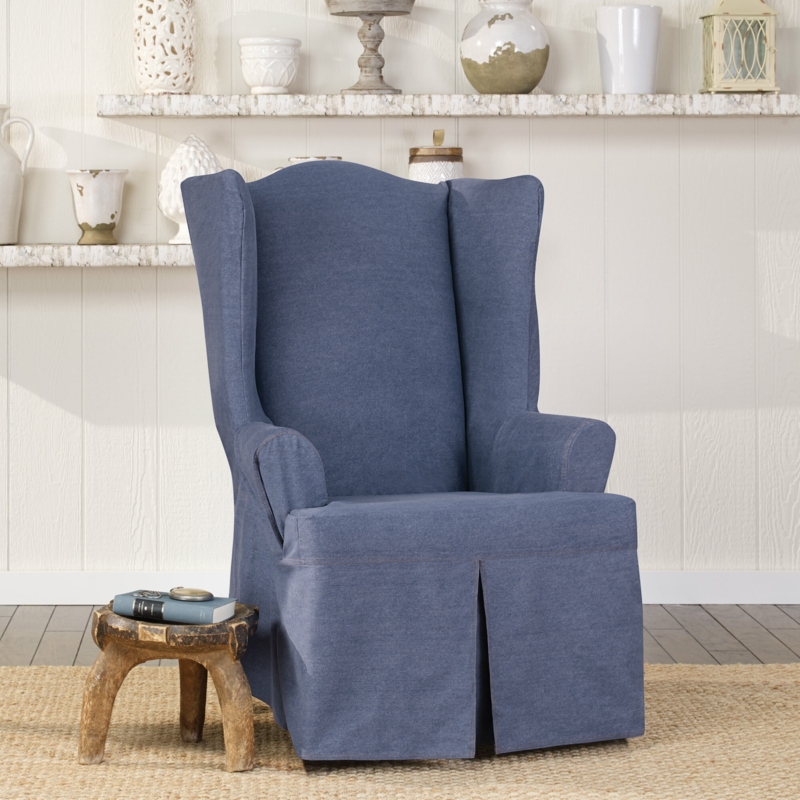 Authentic T-Cushion Wingback Slipcover