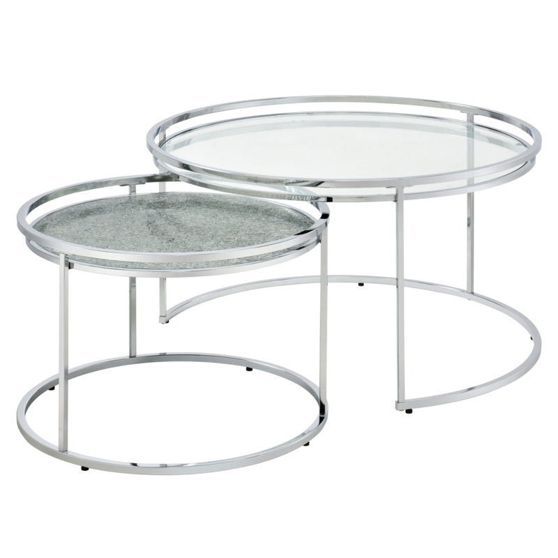 Luxury Glass and Metal Nesting Tables