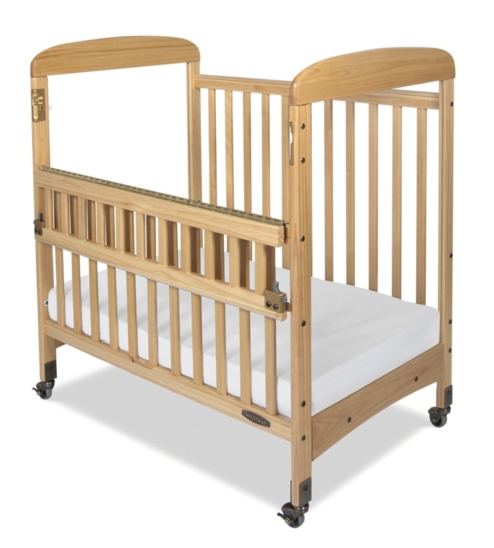 Compact Child Care Crib with Clear End Panels