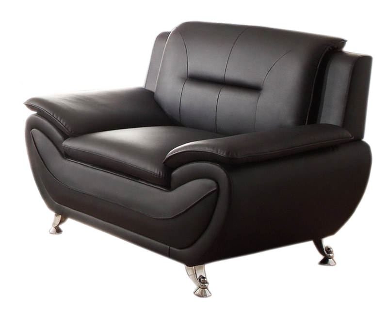 Contemporary Bonded Leather Club Chair