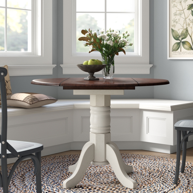 Pedestal Double Drop Leaf Dining Table