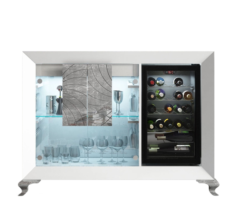 Elegant Wine Cabinet with Glass Doors