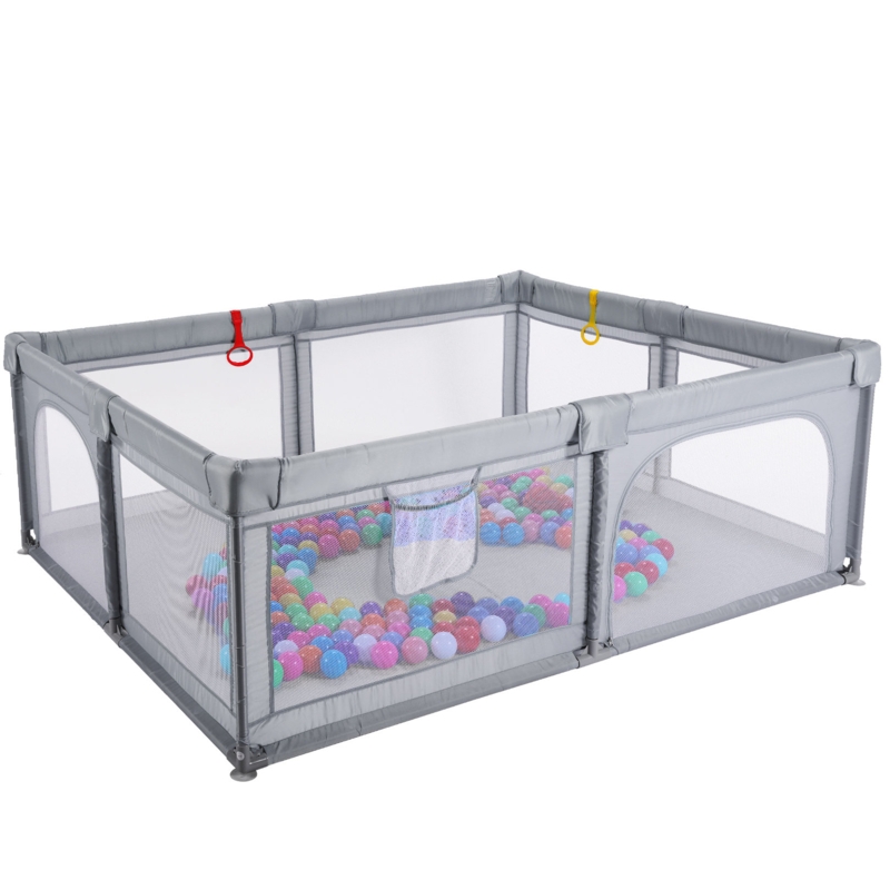Large Baby Playpen with Gate and Visibility