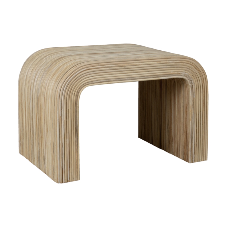 Hand-Shaped Pencil Rattan Small Bench