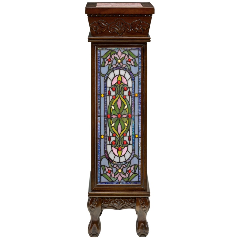 Baldwin Stained Glass Illuminated Plant Stand