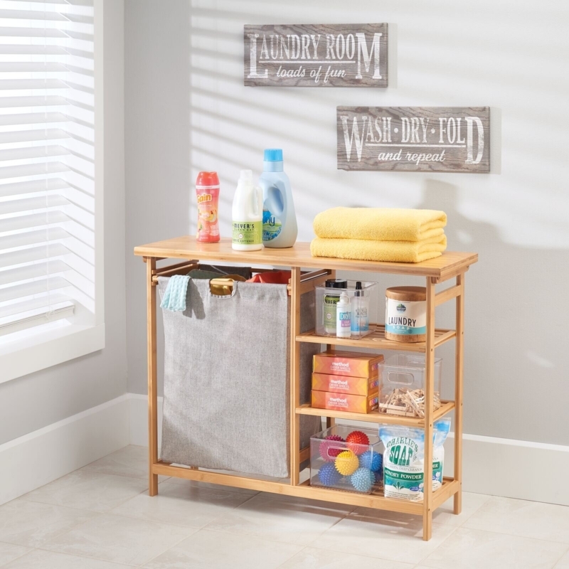 Laundry Storage Hamper with Multi-functional Center
