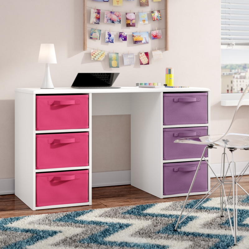 Kid's Writing Desk with Colorful Drawers