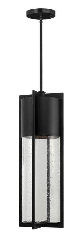 Industrial Wall Mount Lantern with Clear Seedy Glass Shade
