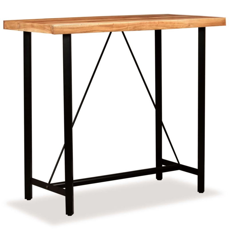 Industrial Sheesham Wood Bar Table