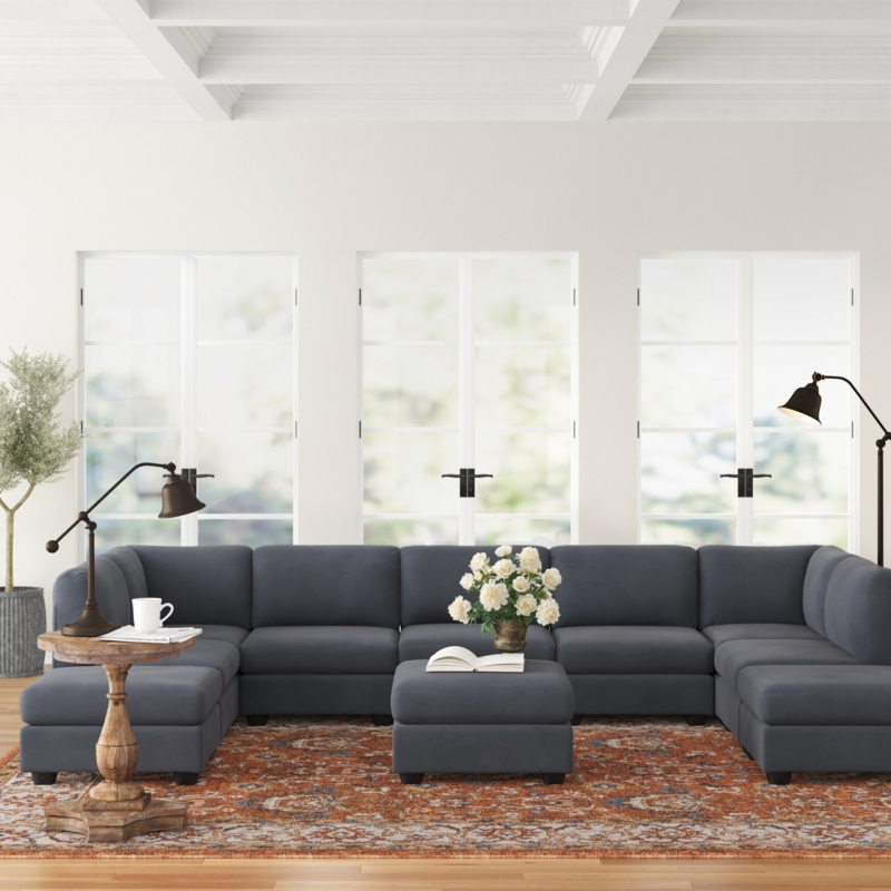10-Piece Modular Sectional with Ottomans