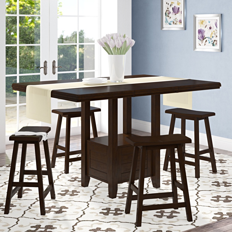 Bartons Bluff Counter Height Extendable Pedestal Dining Table