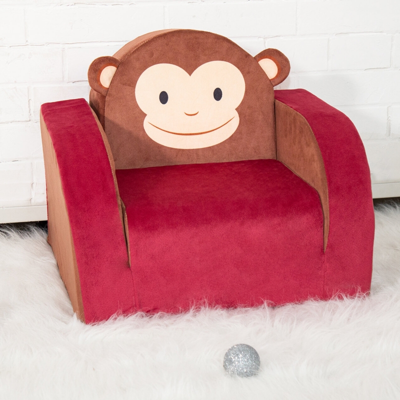 Plush Monkey Sofa Recliner for Kids