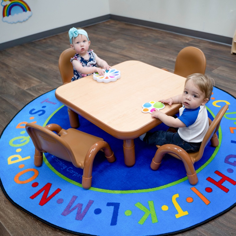 Baseline Kids 5 Piece Square Play / Activity Table and Chair Set