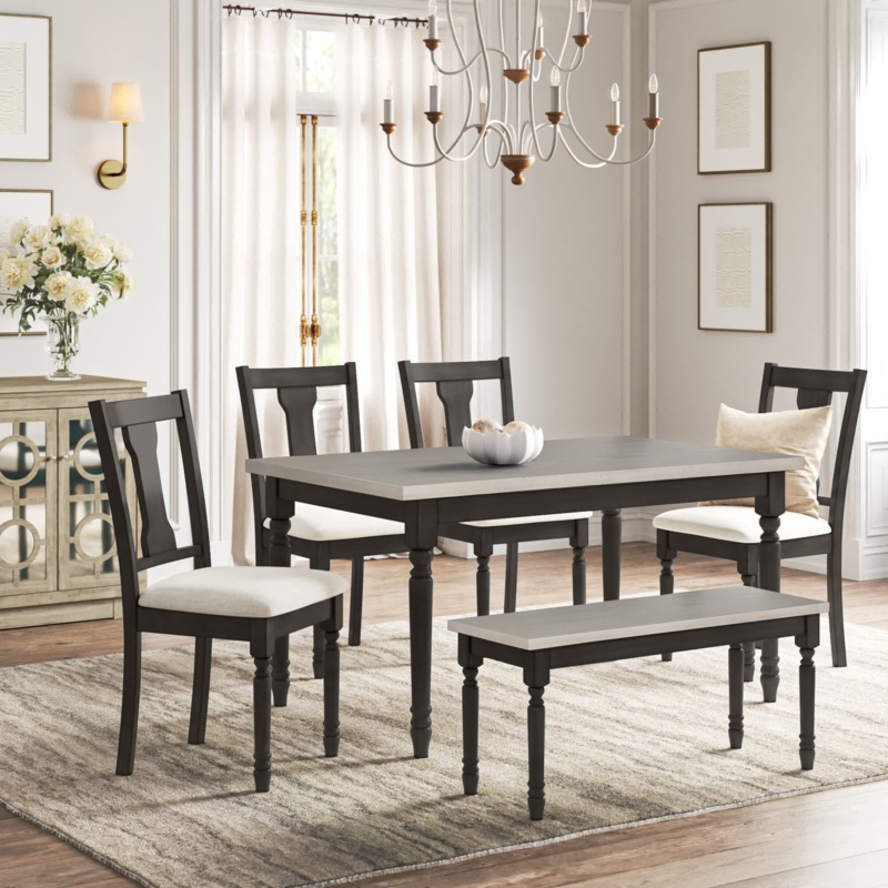 6-Piece Two-Tone Dining Set