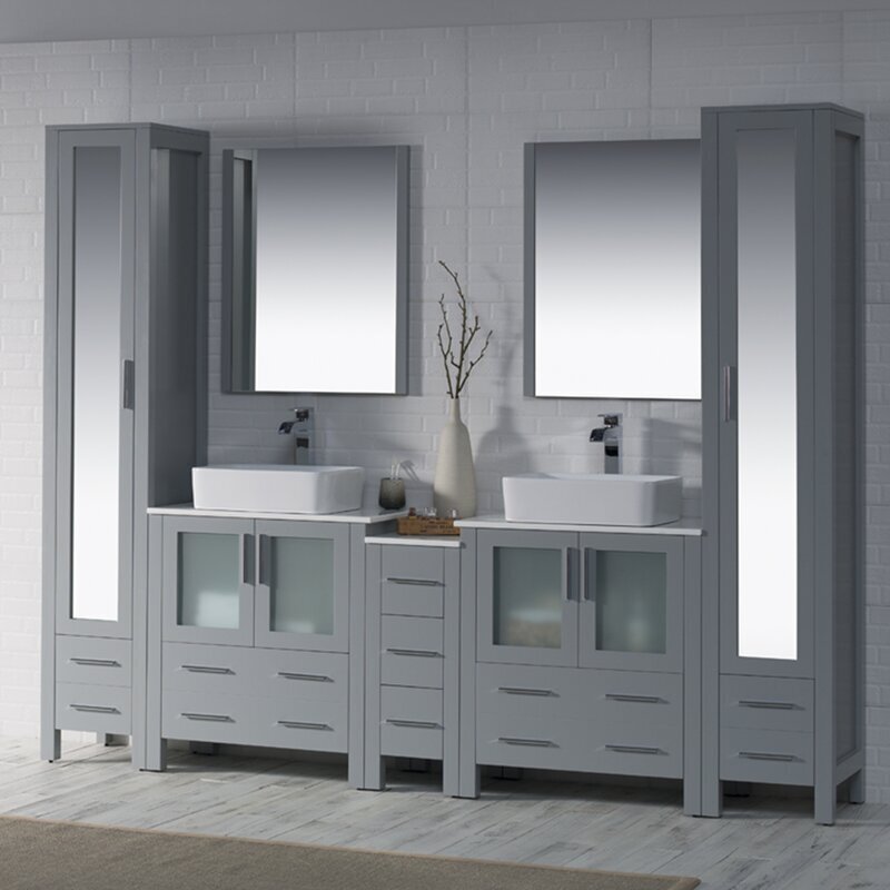 Bathroom Vanity and Linen Cabinet Combo