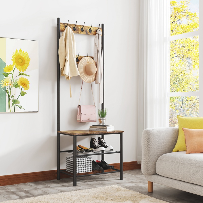 Beadie 24.01'' Wide Hall Tree with Bench and Shoe Storage