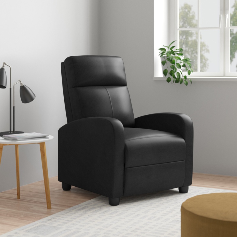 Contemporary Compact Manual Recliner Chair