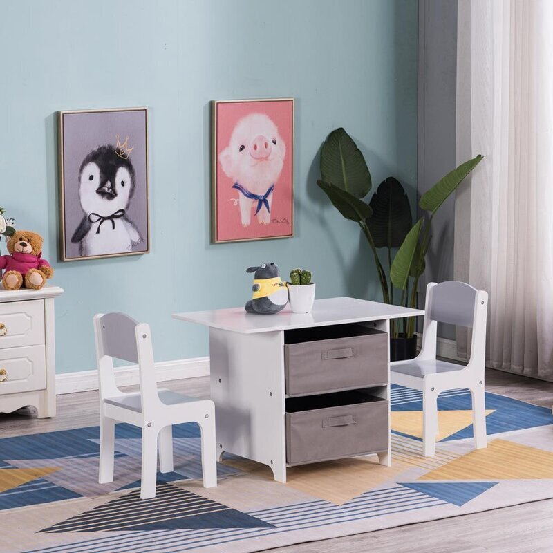 Beautifully Stylish Kids Art Desk With Storage
