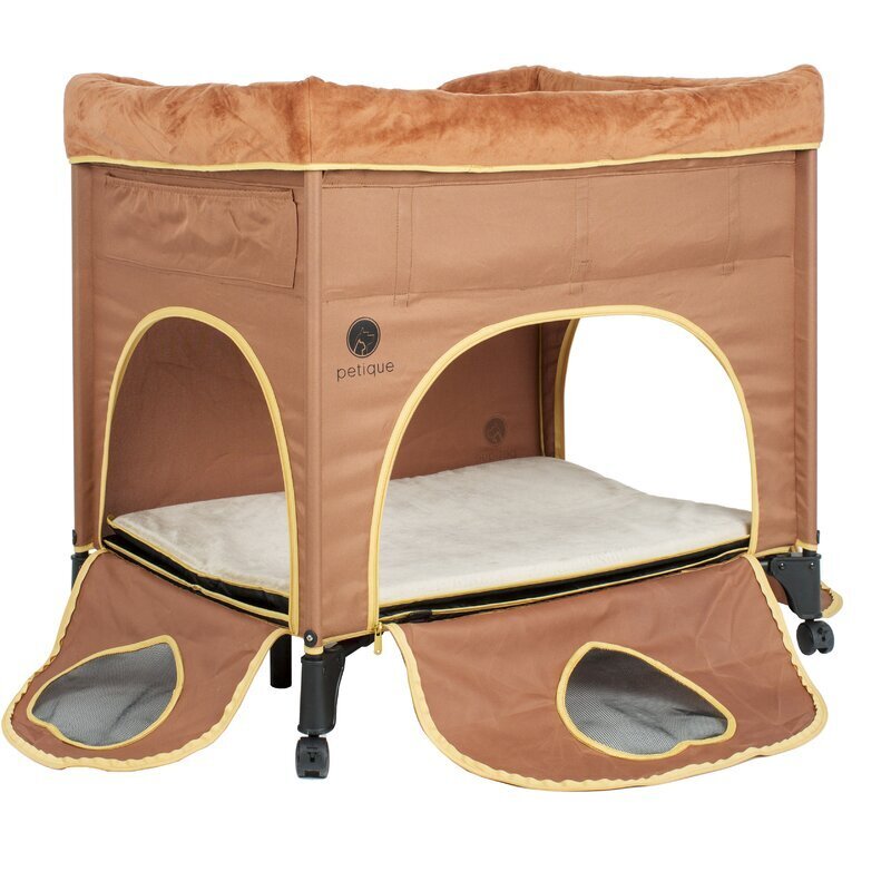 Bed With Dog Bed Attached on Wheels