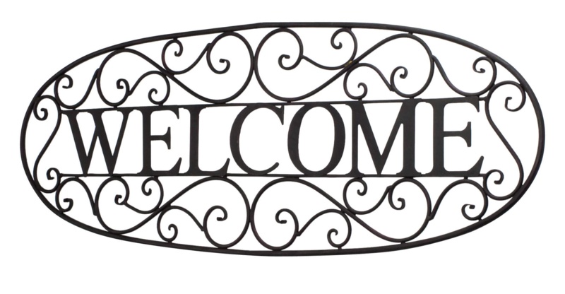 Wrought Iron Décor Welcome Sign