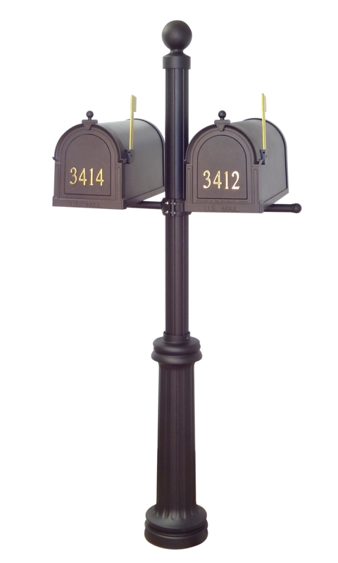 Curbside Mailbox with Double Mount Post