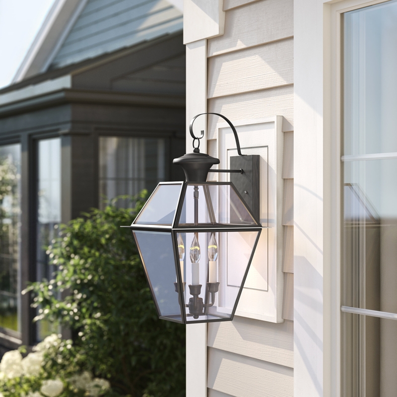 Traditional 3-Light Outdoor Wall Lantern