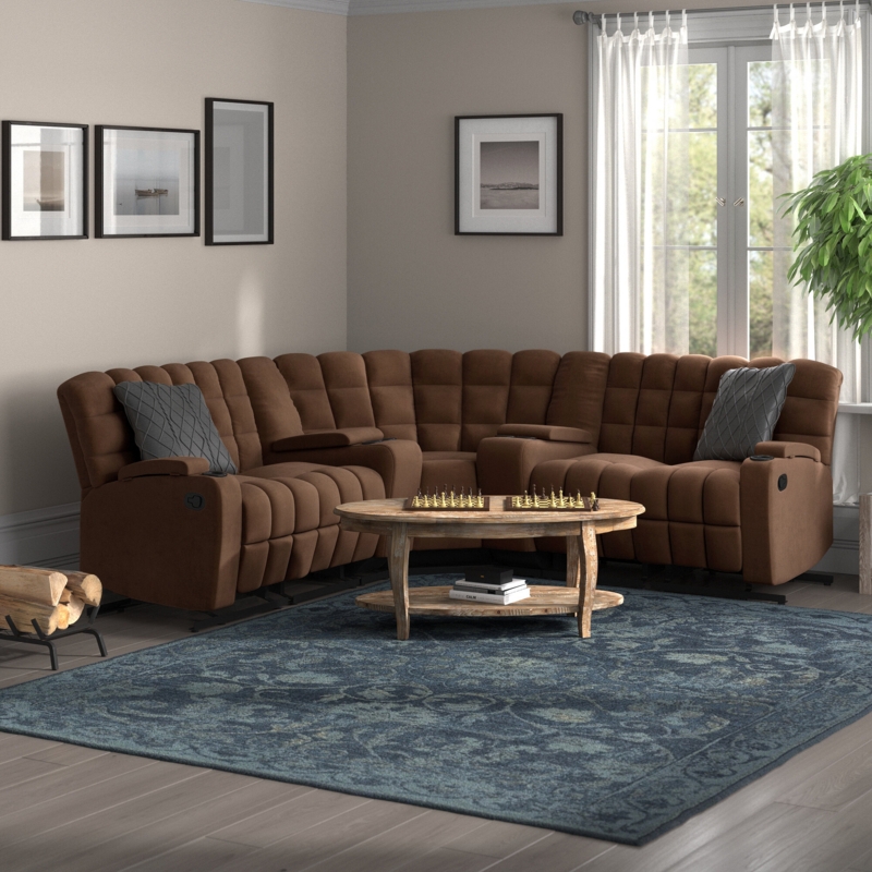 Reclining Corner Sectional with Storage and USB Ports