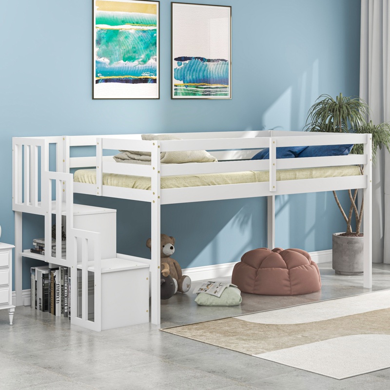 Beza Twin Solid Wood Platforms Loft Bed by Harriet Bee