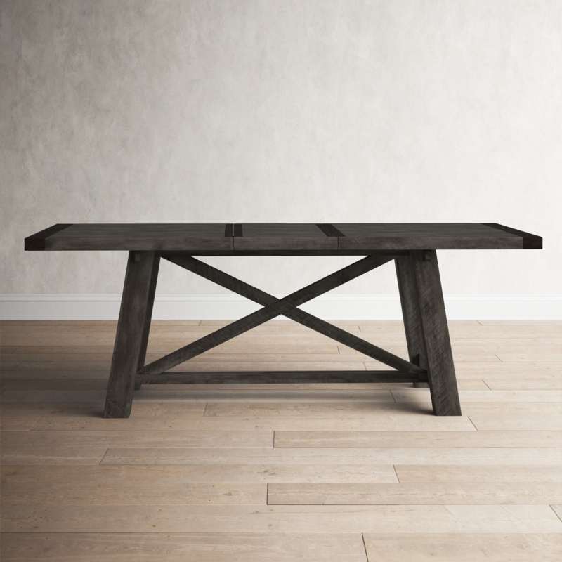 Extendable Acacia Dining Table in Salvaged Gray