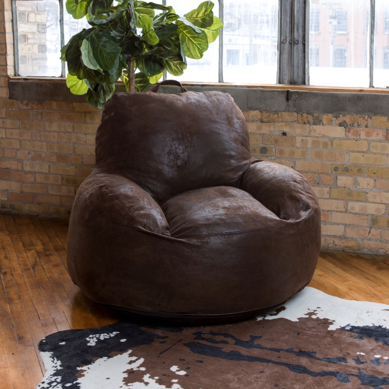 Nestle Chair with Shredded Foam and Vegan Leather Cover