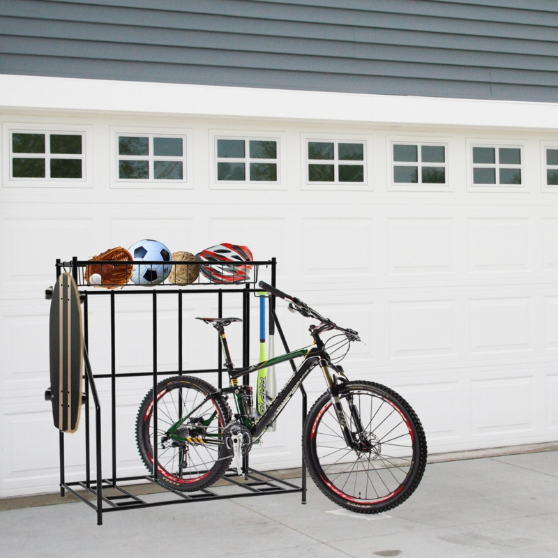 Freestanding Bike Rack with Storage