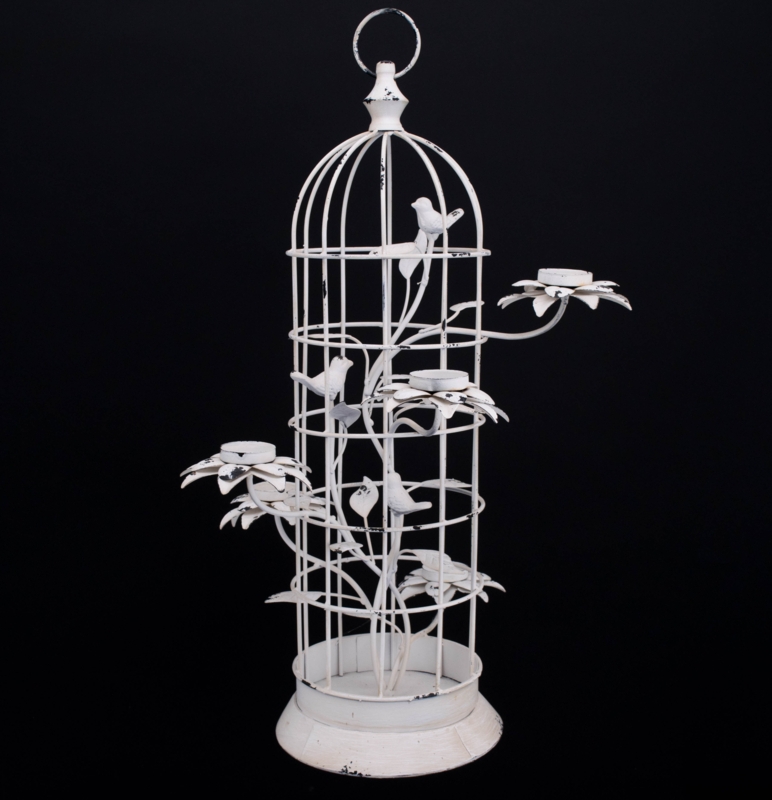 Bird Cage Iron Candelabra with Branches