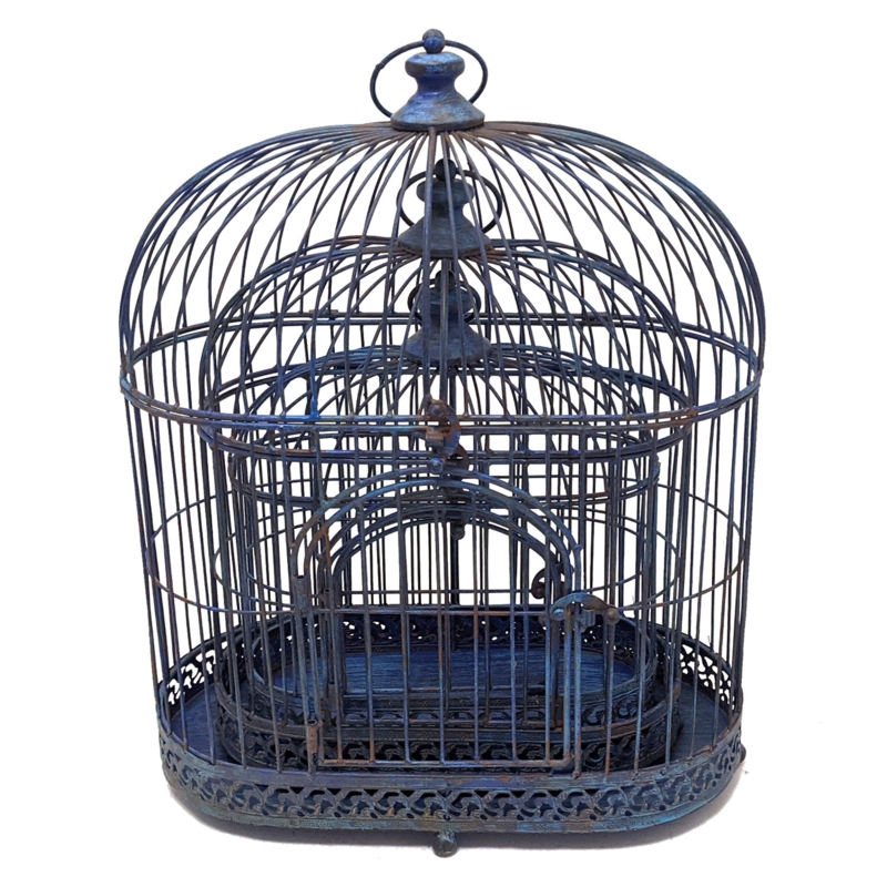 Set of 3 Vintage Style Bird Cage Planters