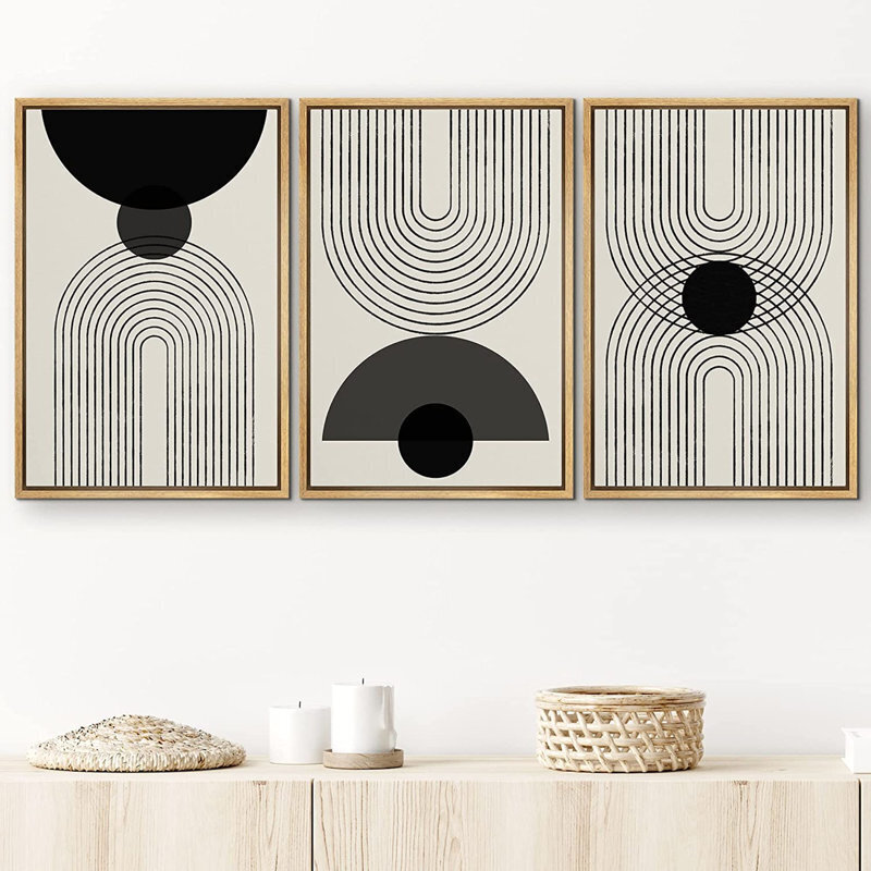 Black and White MCM Wall Decor