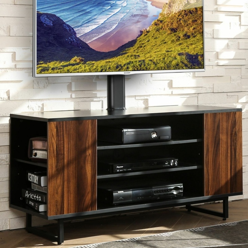 Swivel TV Stand with Adjustable Mount and Storage