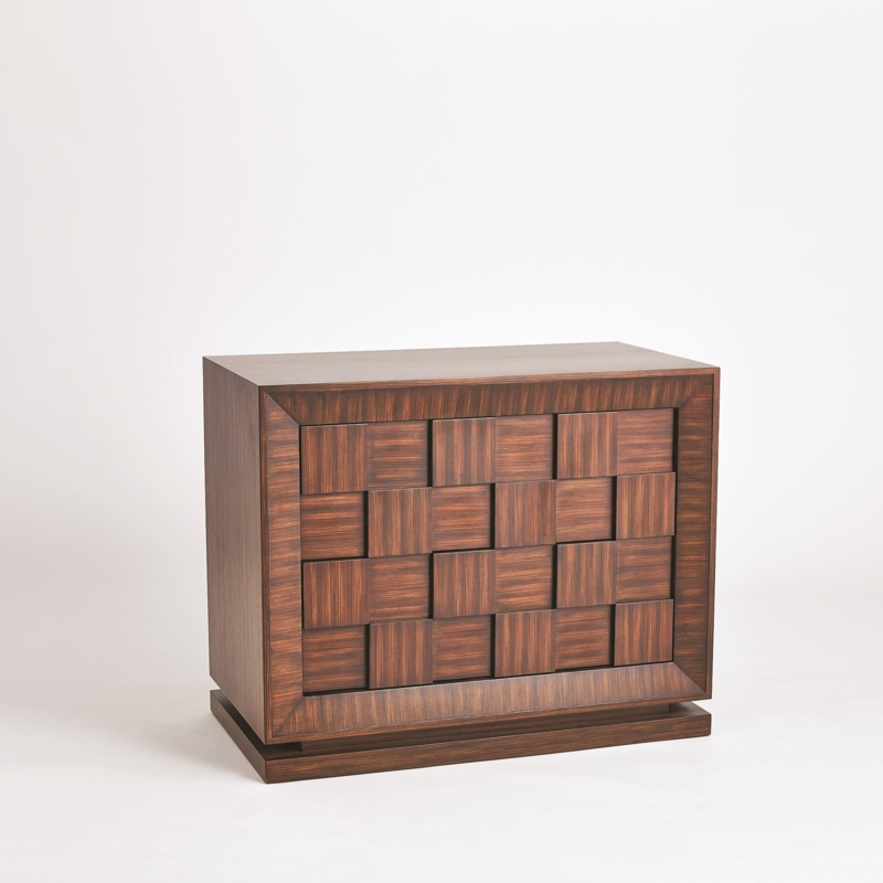 Zebra Wood Veneer Lateral File Cabinet