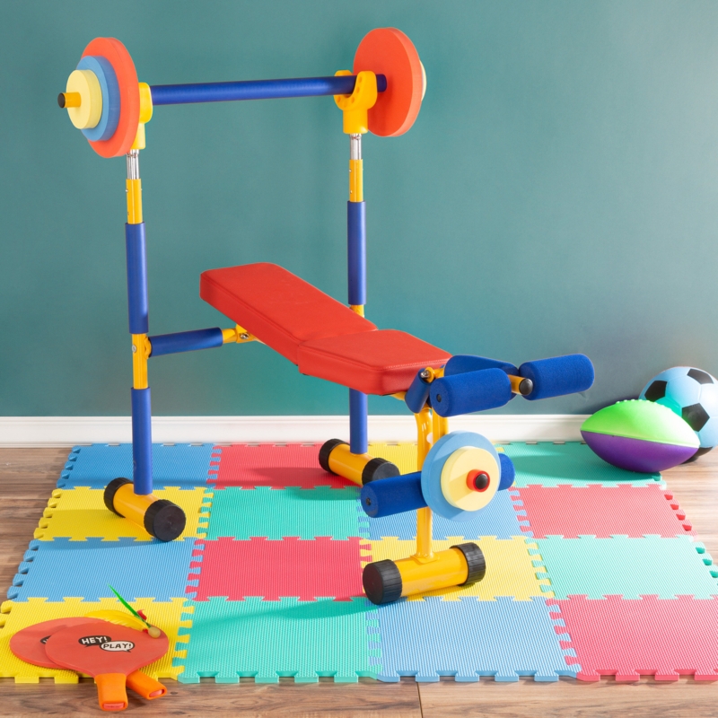 Toy Bench and Leg Press for Kids