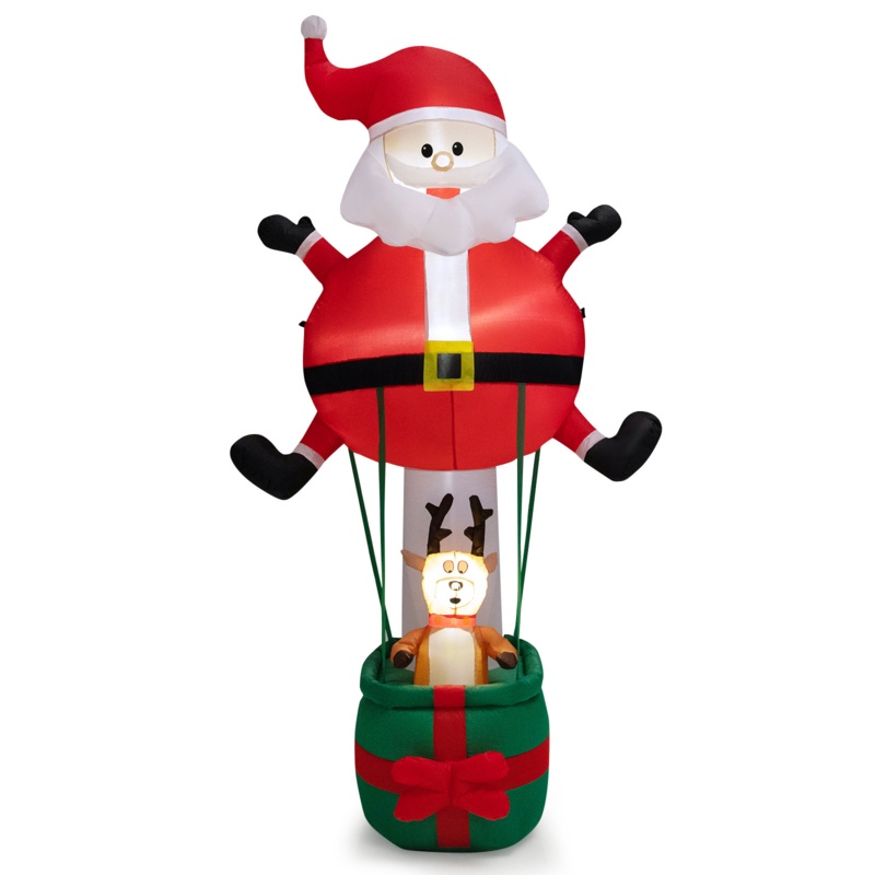 Blow up Santa Claus on Balloon with Reindeer Xmas Inflatable