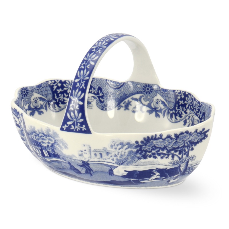 Blue Italian Porcelain China Decorative Bowl