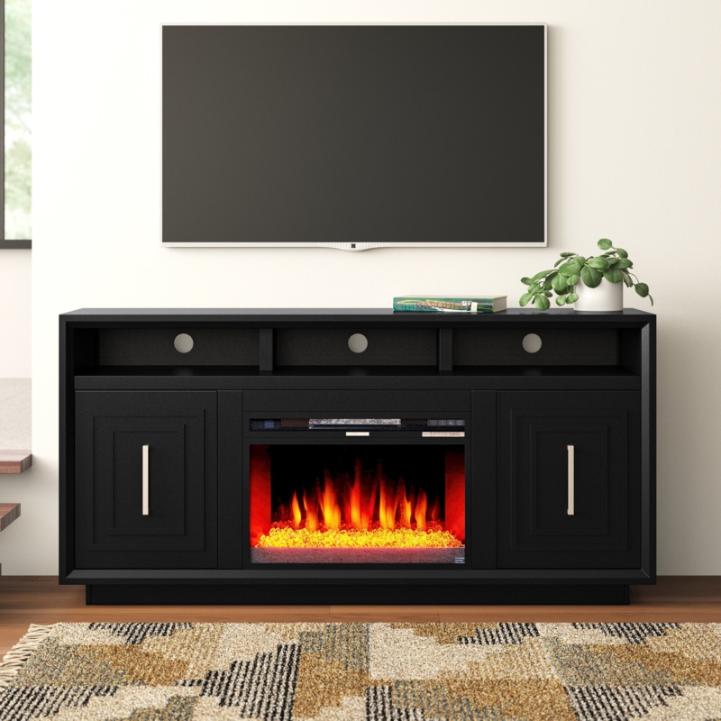 TV Stand with Electric Fireplace Insert