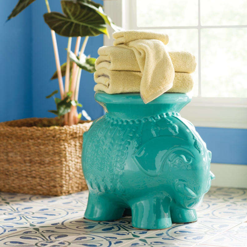 Elephant Sculptural Ceramic Stool