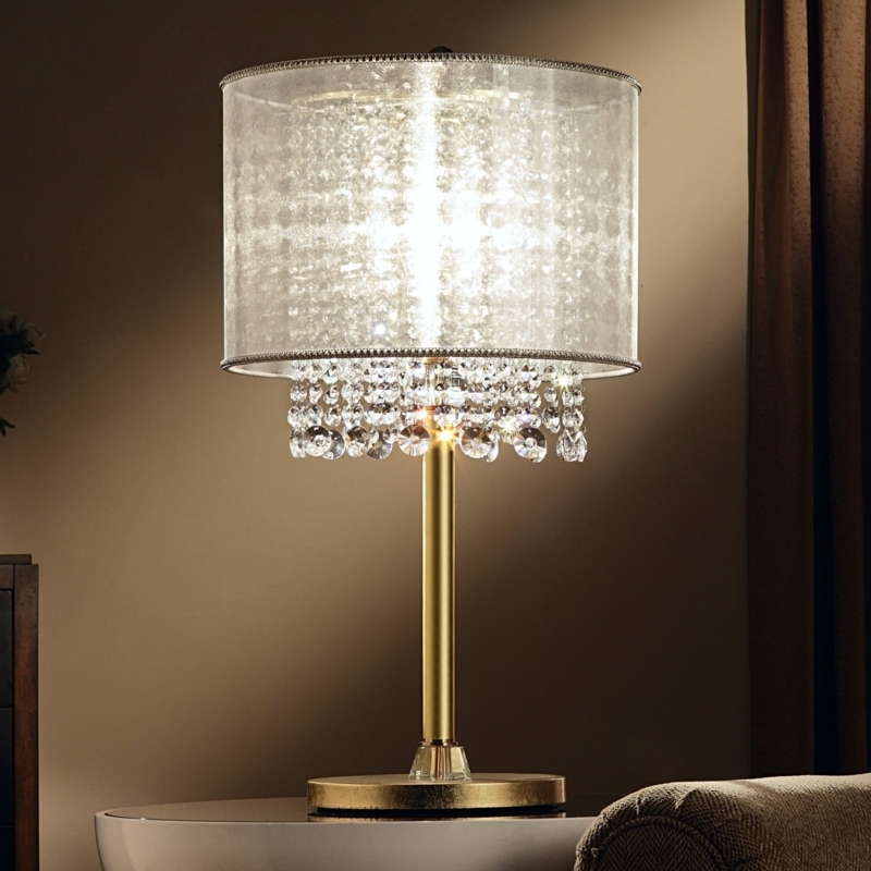 Luxurious 30" Gold Foil Table Lamp