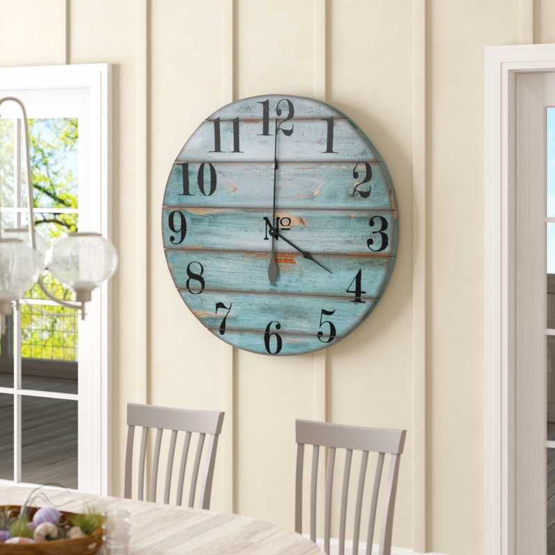 Bourland Solid Wood Wall Clock