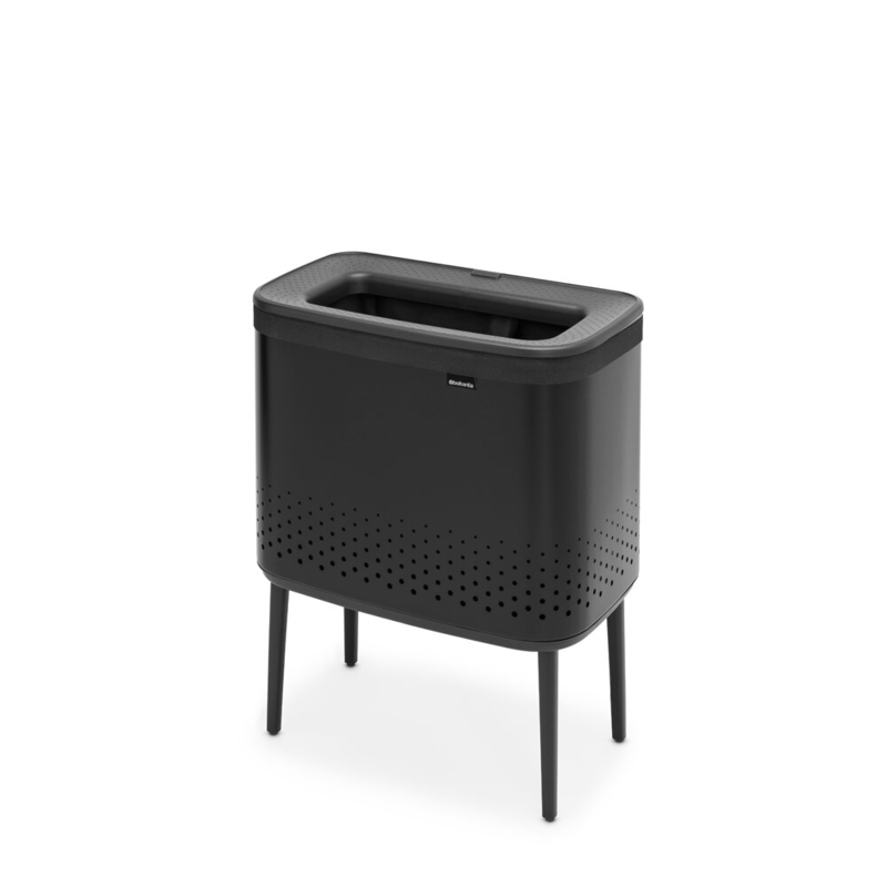 Wall-Fitting Laundry Bin with Quick-Drop Opening