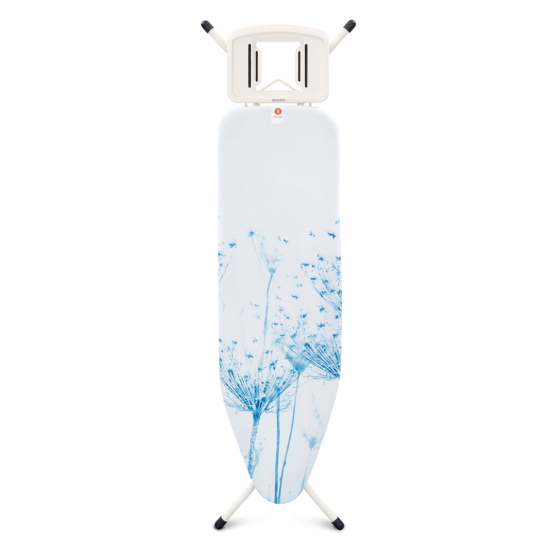 Adjustable Ironing Board with Solid Steam Iron Rest